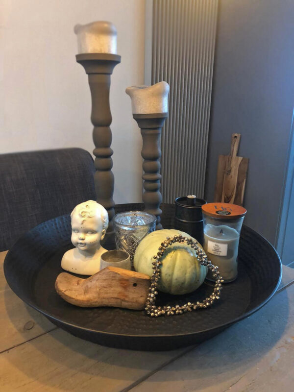Decoratie schaal zwart 65cm - Image 3