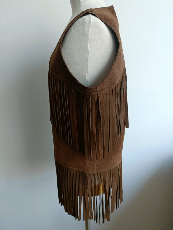 Vintage lederen gilet maat M - Image 6