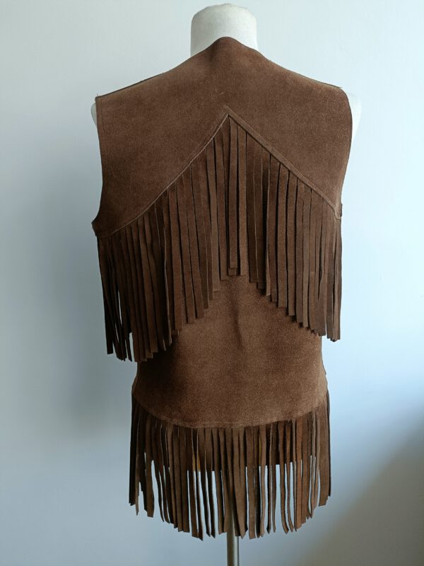 Vintage lederen gilet maat M - Image 5