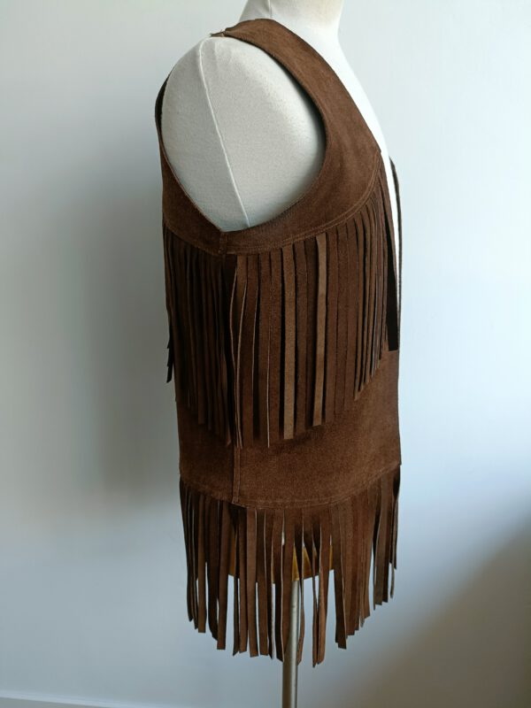 Vintage lederen gilet maat M - Image 4
