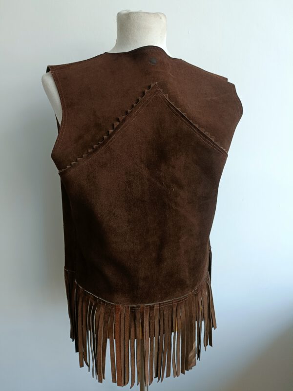 Vintage lederen gilet maat M - Image 21