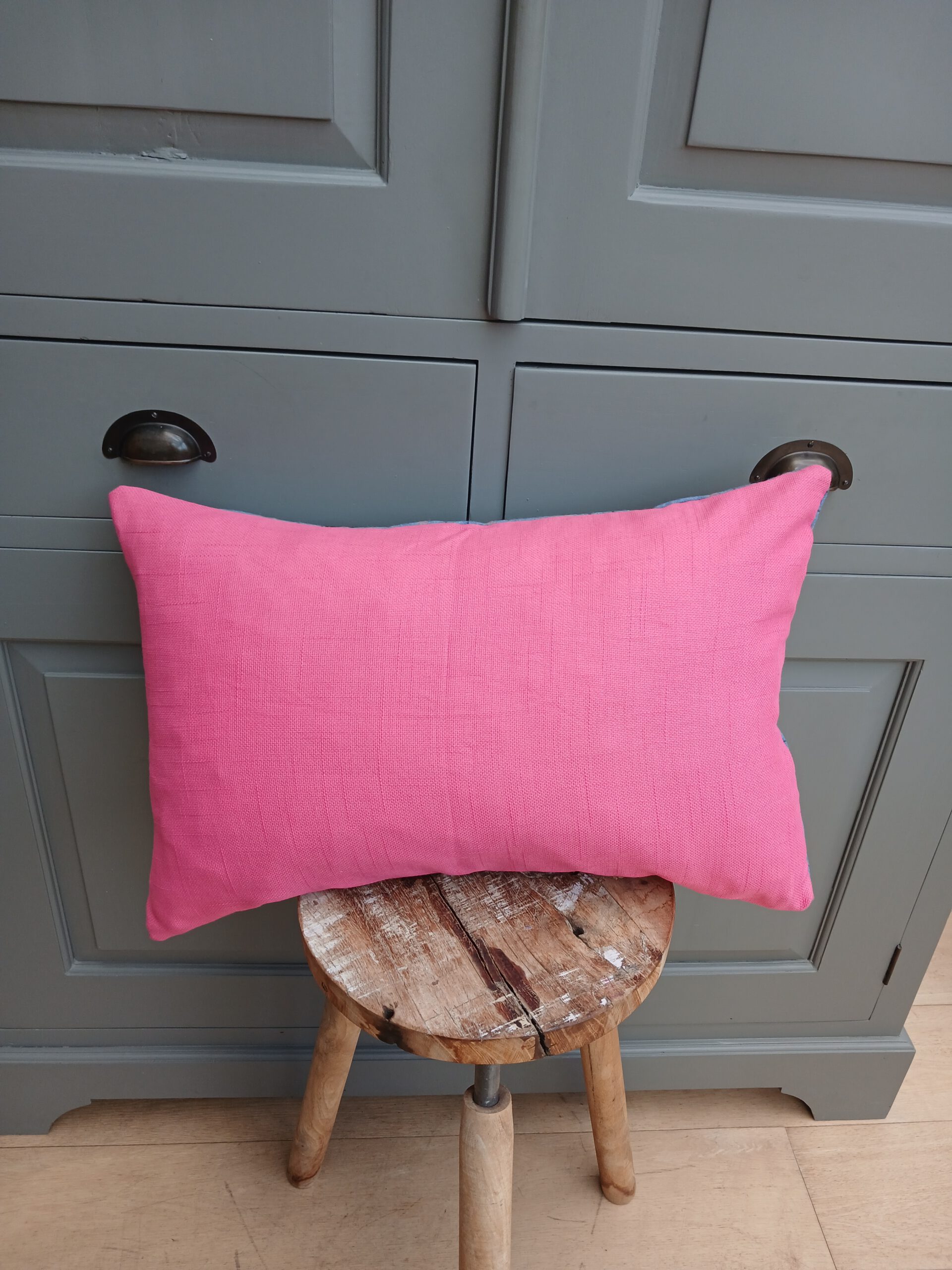 Sierkussen Oldies Amsterdam blauw/roze ruit 40 x 60 cm - Afbeelding 6